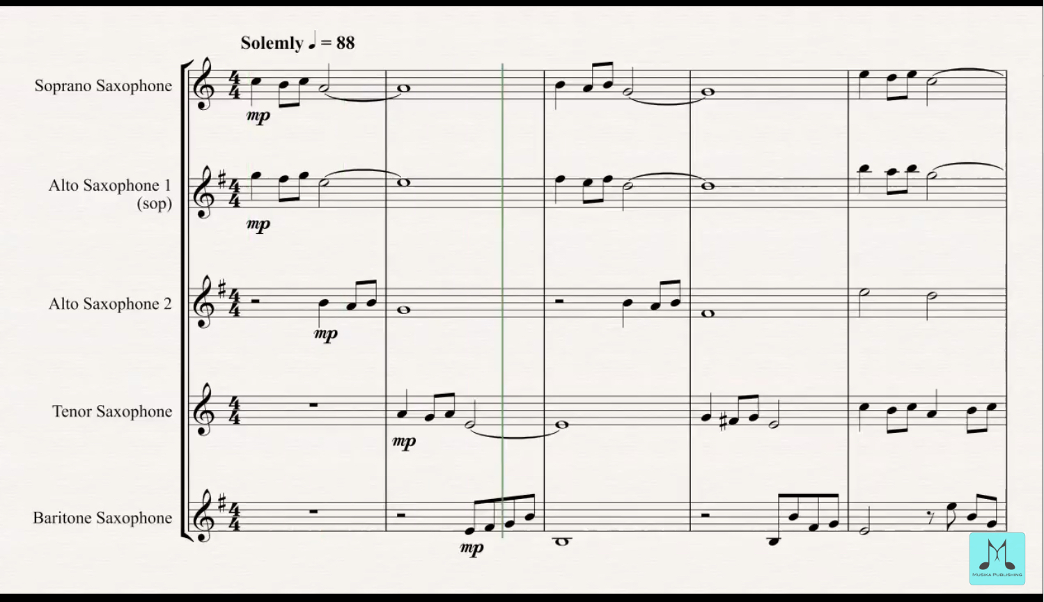 Carol of the Bells (Jazz Arrangement) - Saxophone Quartet - ♪ Sheet Music ♪