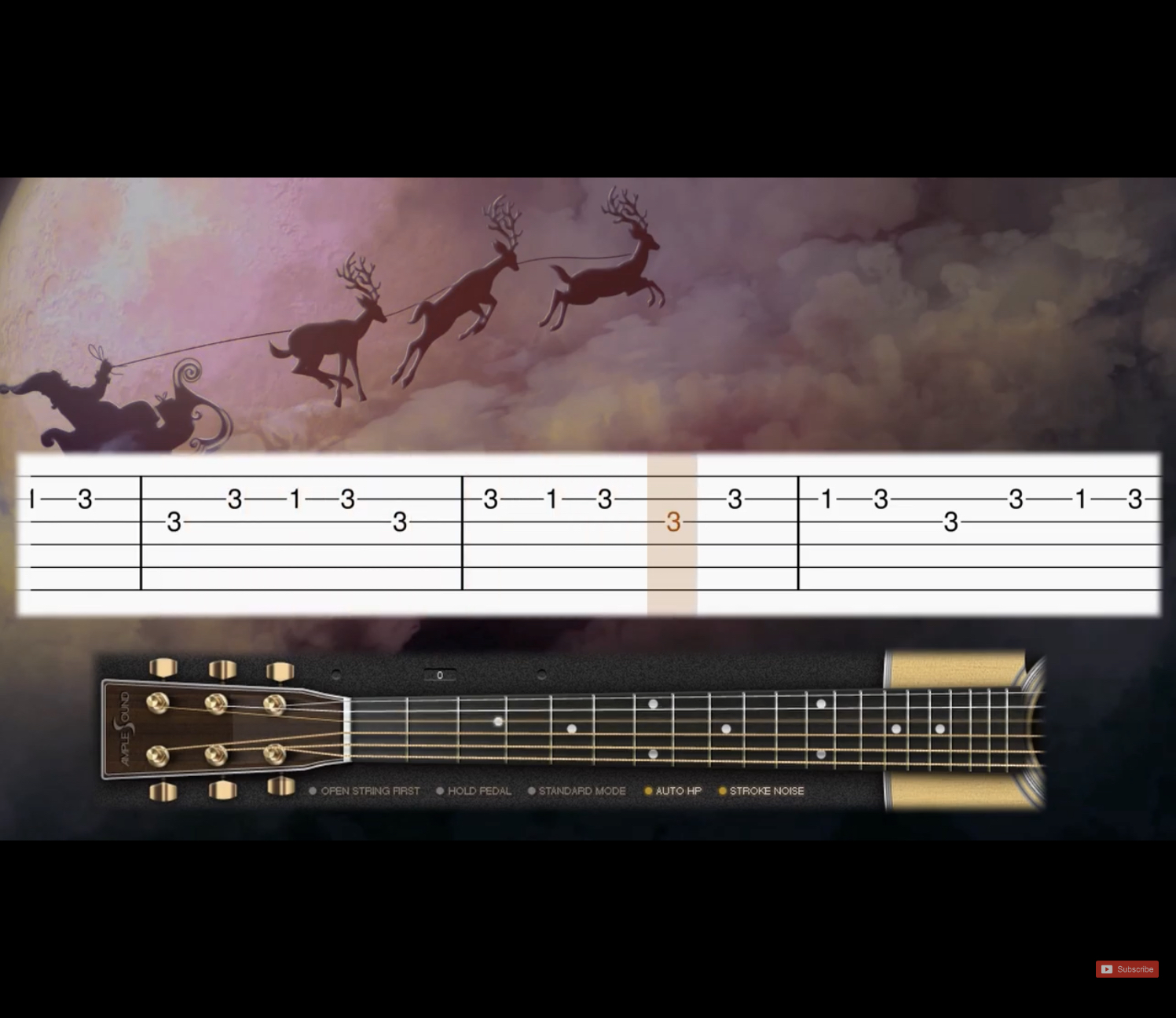 Christmas Song - Carol of the Bells - Guitar tutorial (TAB)